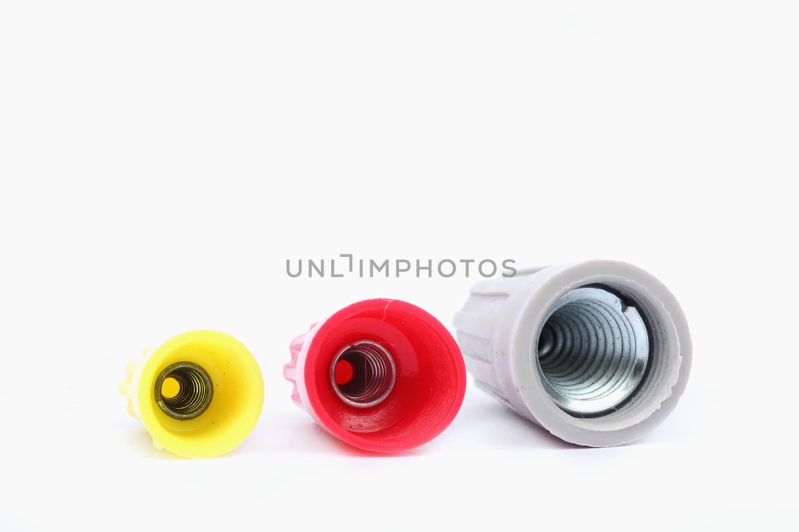 Wire Nuts on White Background  by myrainjom01