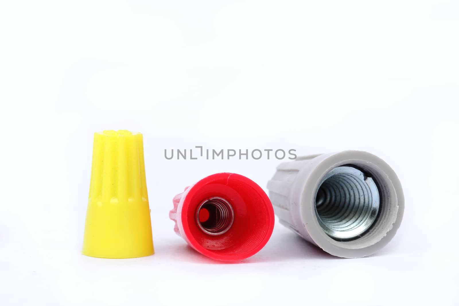 Wire Nuts on White Background  by myrainjom01