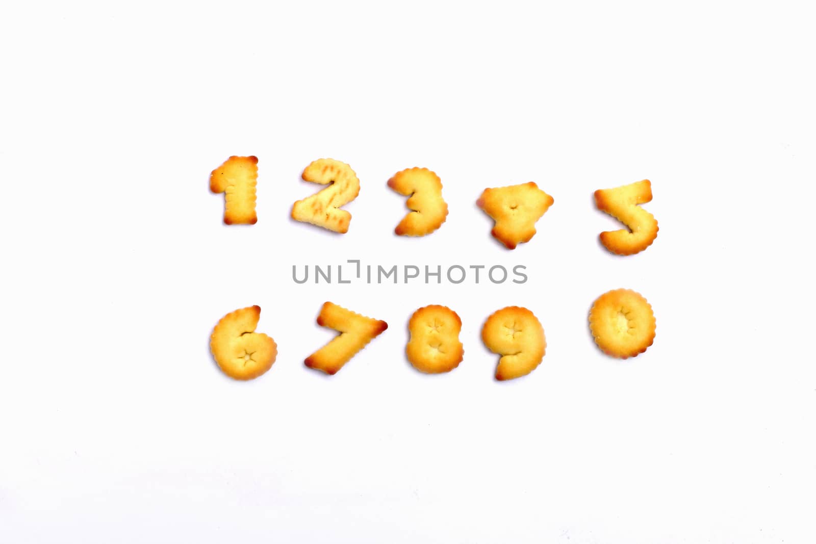 cookkies number cracker on white background by myrainjom01