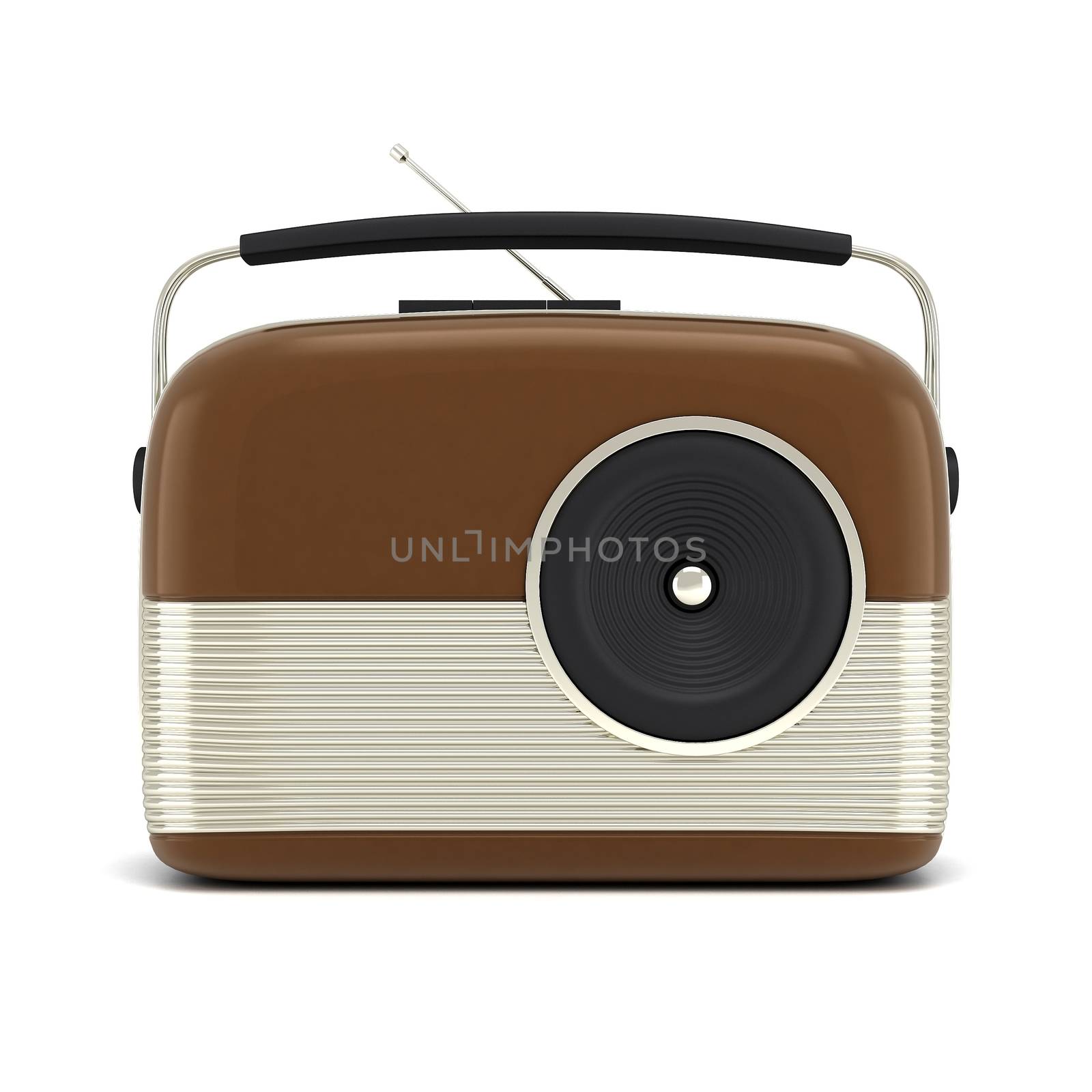 picture of retro radio on a white background
