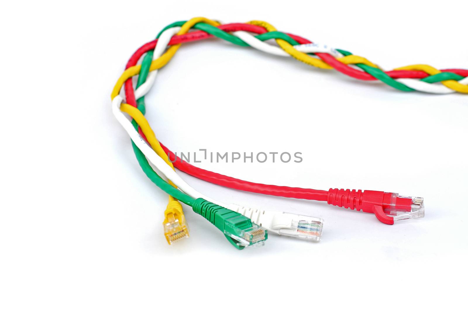 USB cable isolated on white background by myrainjom01