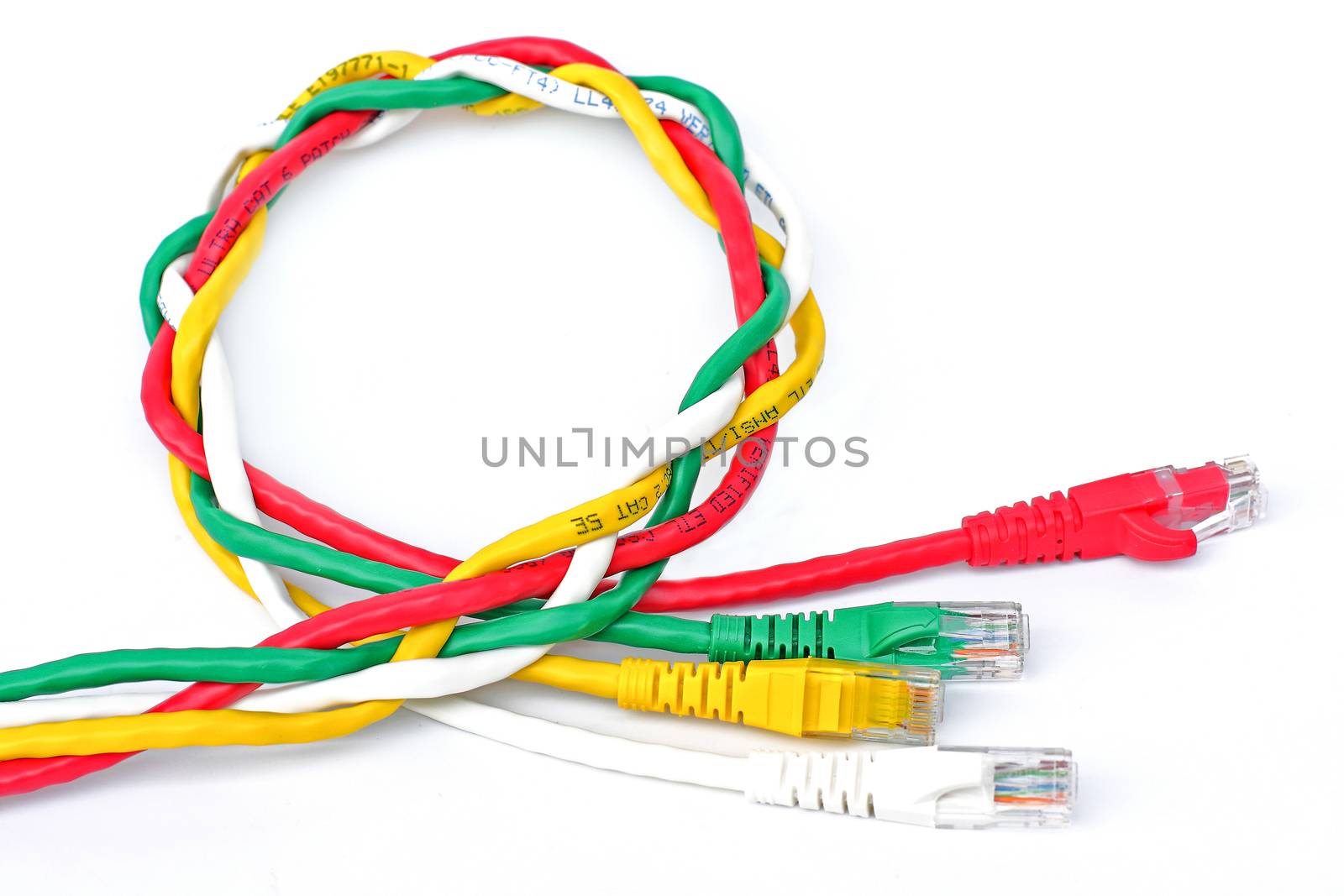 USB cable isolated on white background