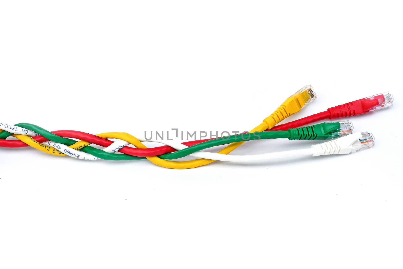 USB cable isolated on white background