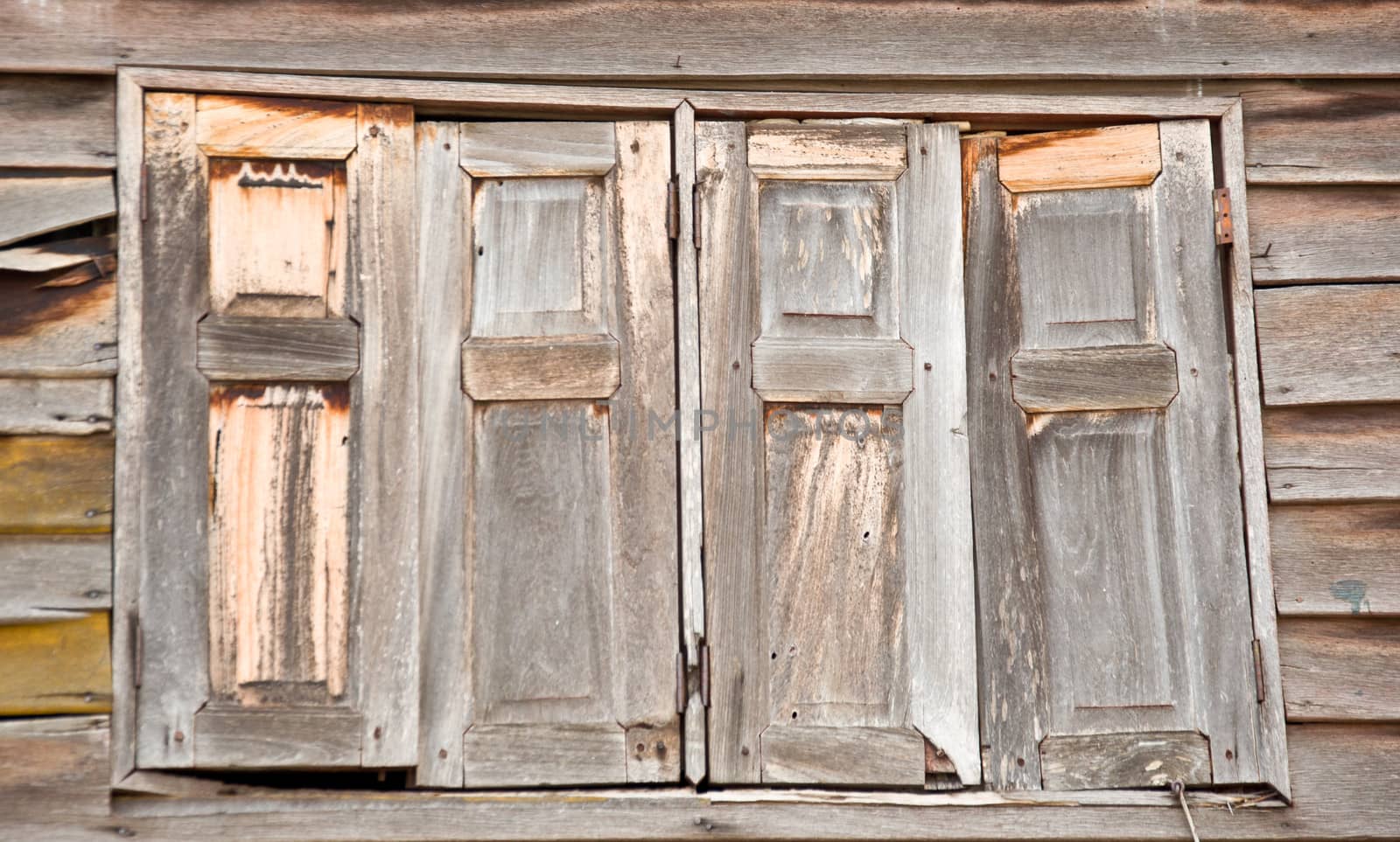 Old wood window by buffaloboy