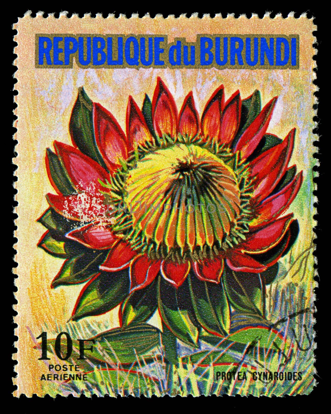 REPUBLIC OF BURUNDI - CIRCA 1974: A stamp printed in Republic of by Zhukow