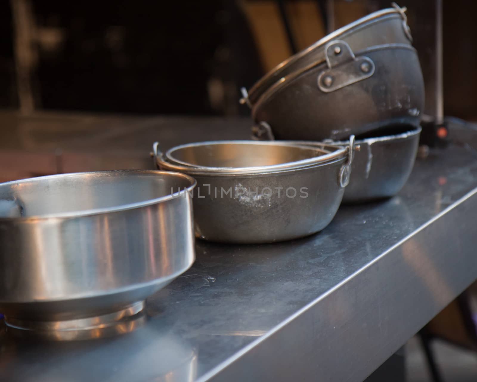 Pots at a night market by imagesbykenny