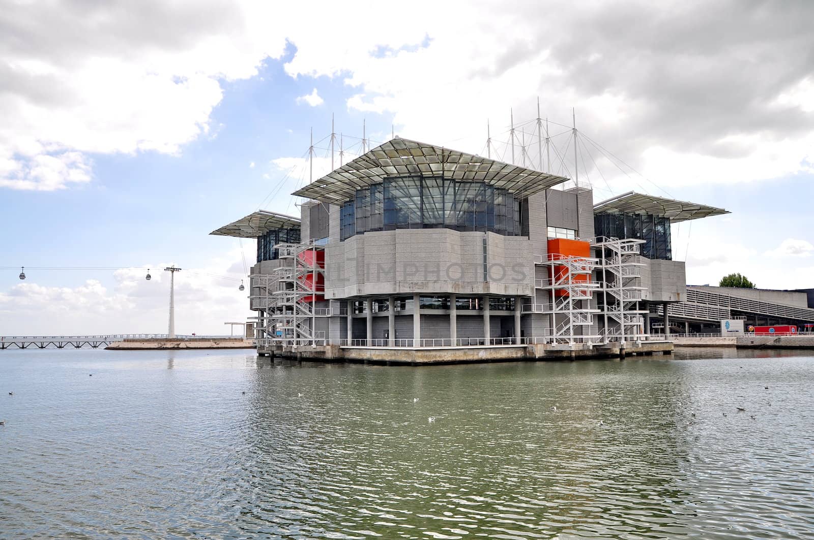 LISBON - SEPTEMBER 24: the modern Oceanarium building at Nations by anderm