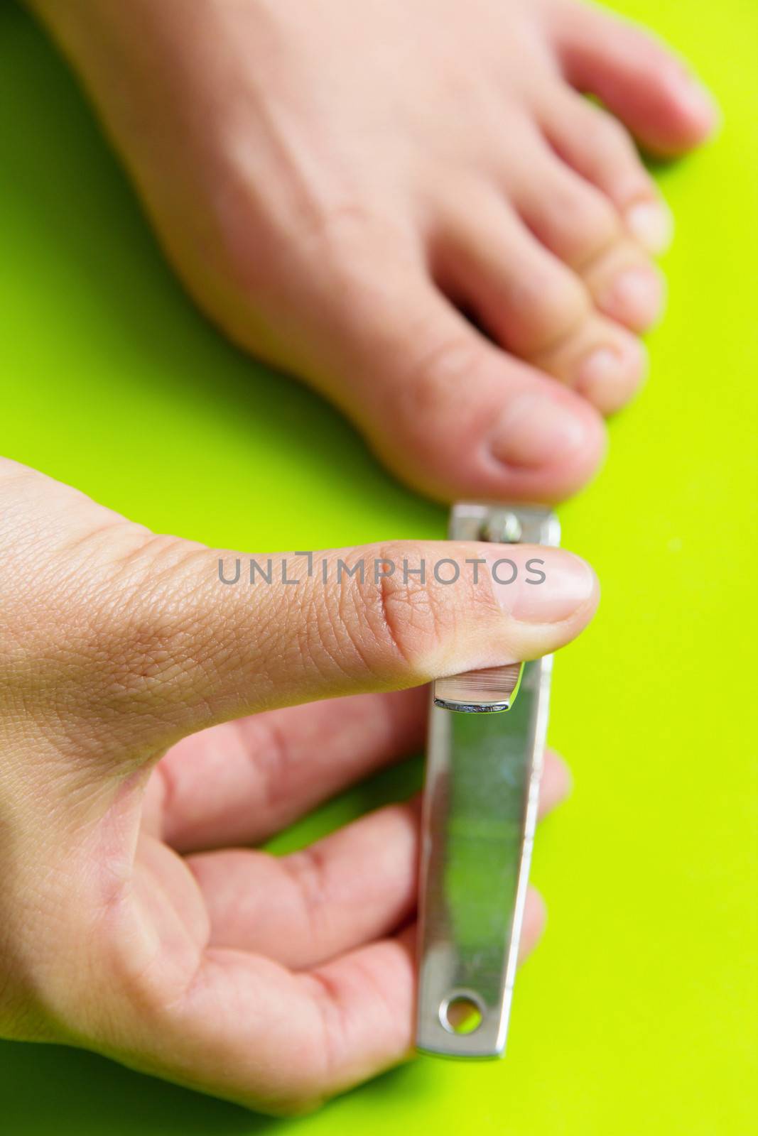 cutting your toenails concept by ponsulak