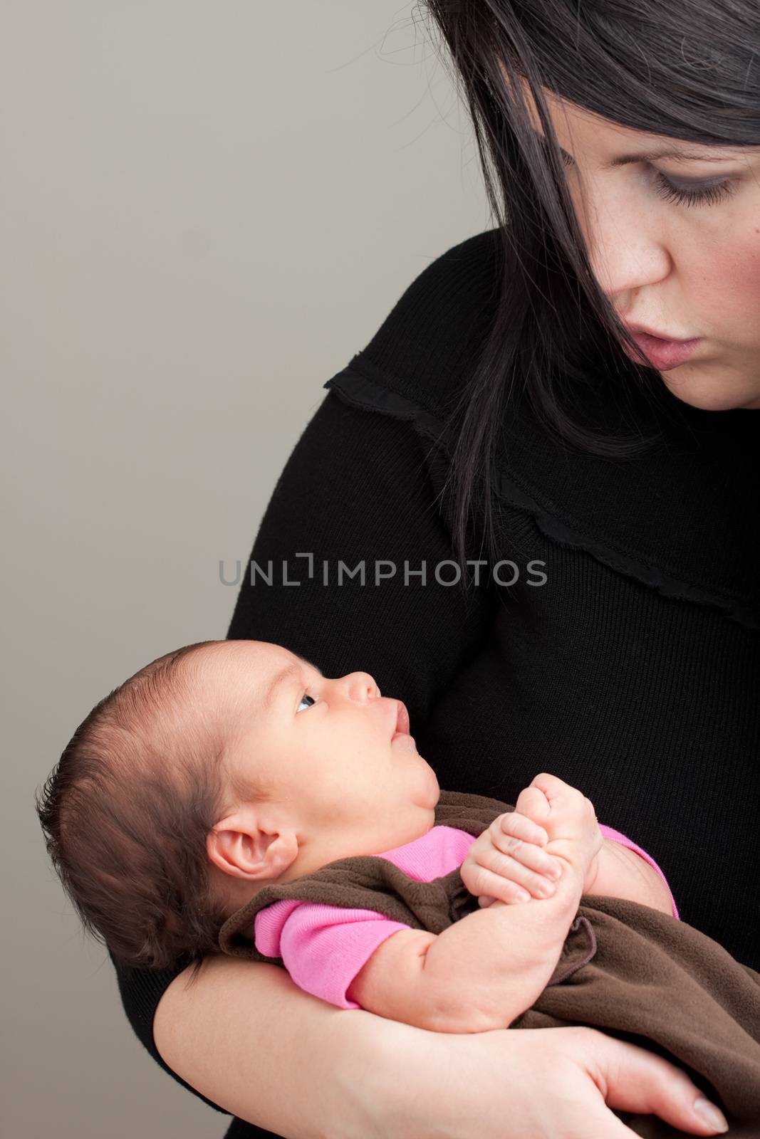 Talking to Her Newborn Baby by graficallyminded