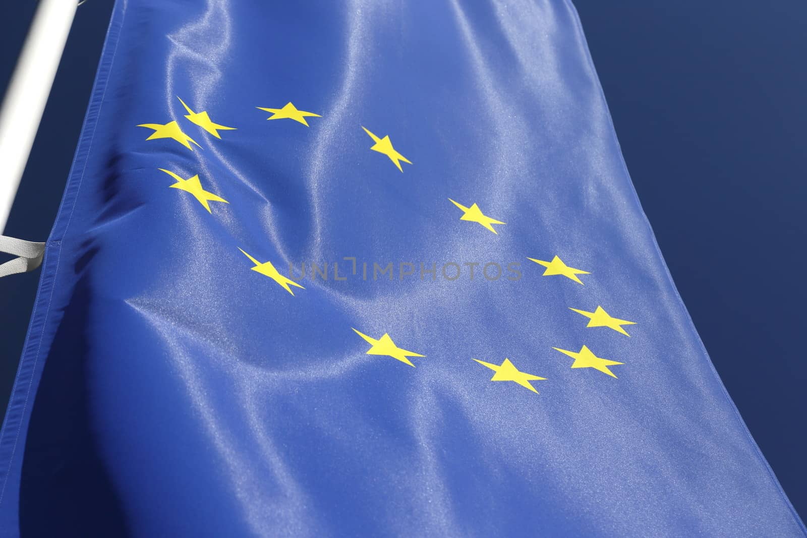 The flag of European Union with golden stars