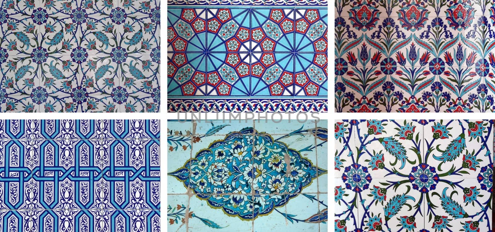 The six types of tiles in mosques in turkey