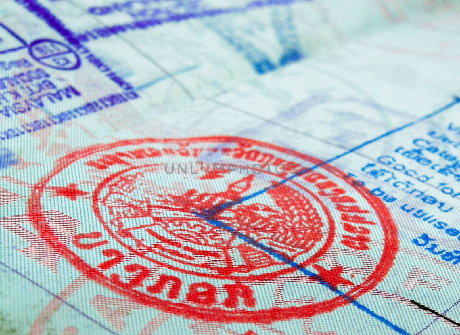 lao visa stamp in a us passport
