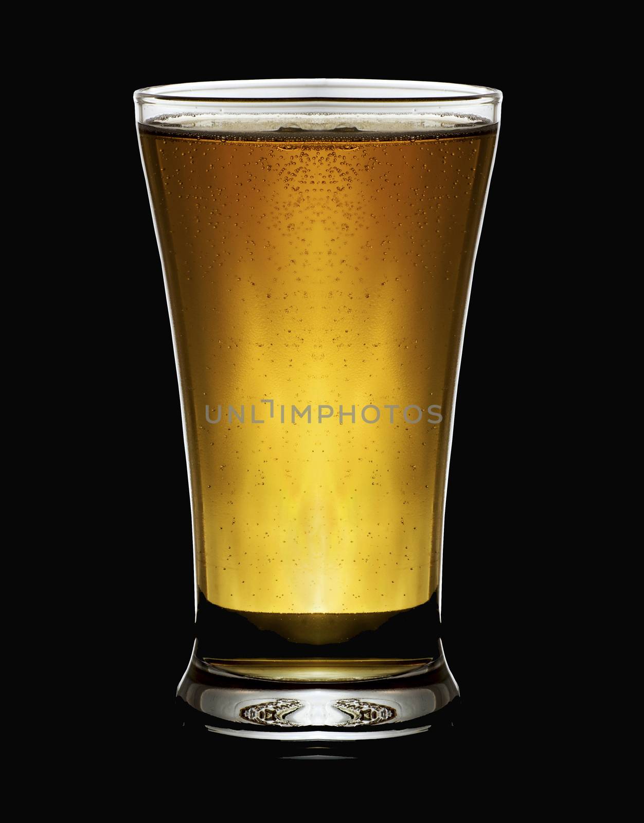  a cool glas of beer  with a balck background