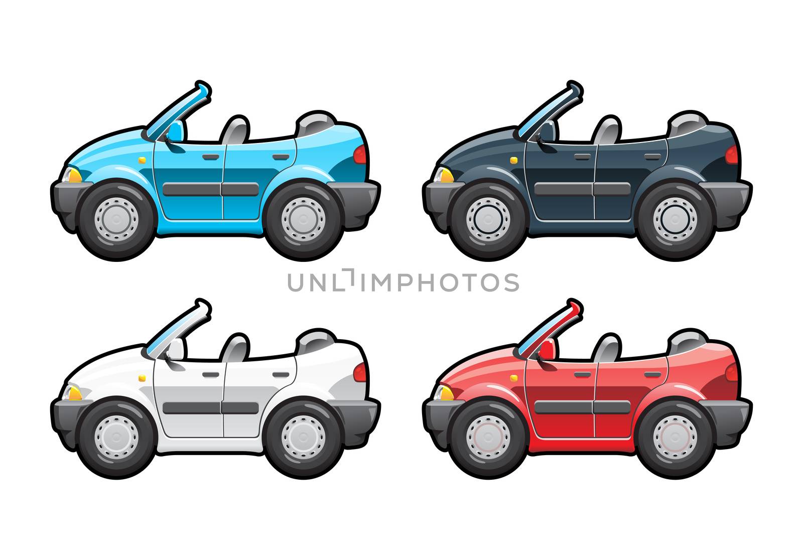 Convertible. part of my collections  of Car body style. Simple gradients only - no gradient mesh