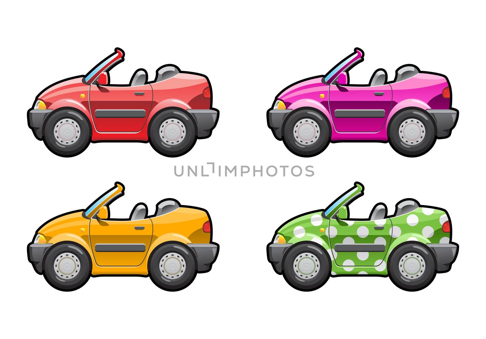 Convertible. part of my collections  of Car body style. Simple gradients only - no gradient mesh