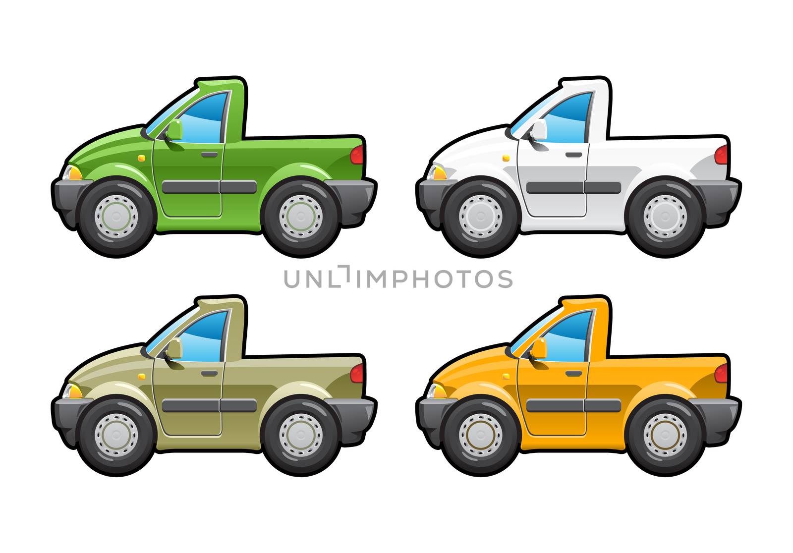 Pickup. part of my collections  of Car body style. Simple gradients only - no gradient mesh