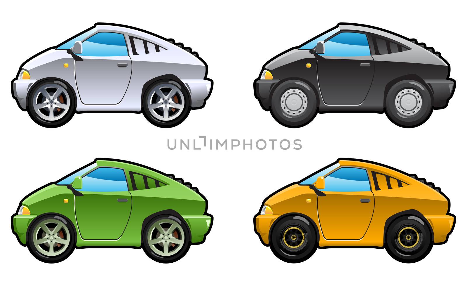 sport car. part of my collections  of Car body style. Simple gradients only - no gradient mesh.