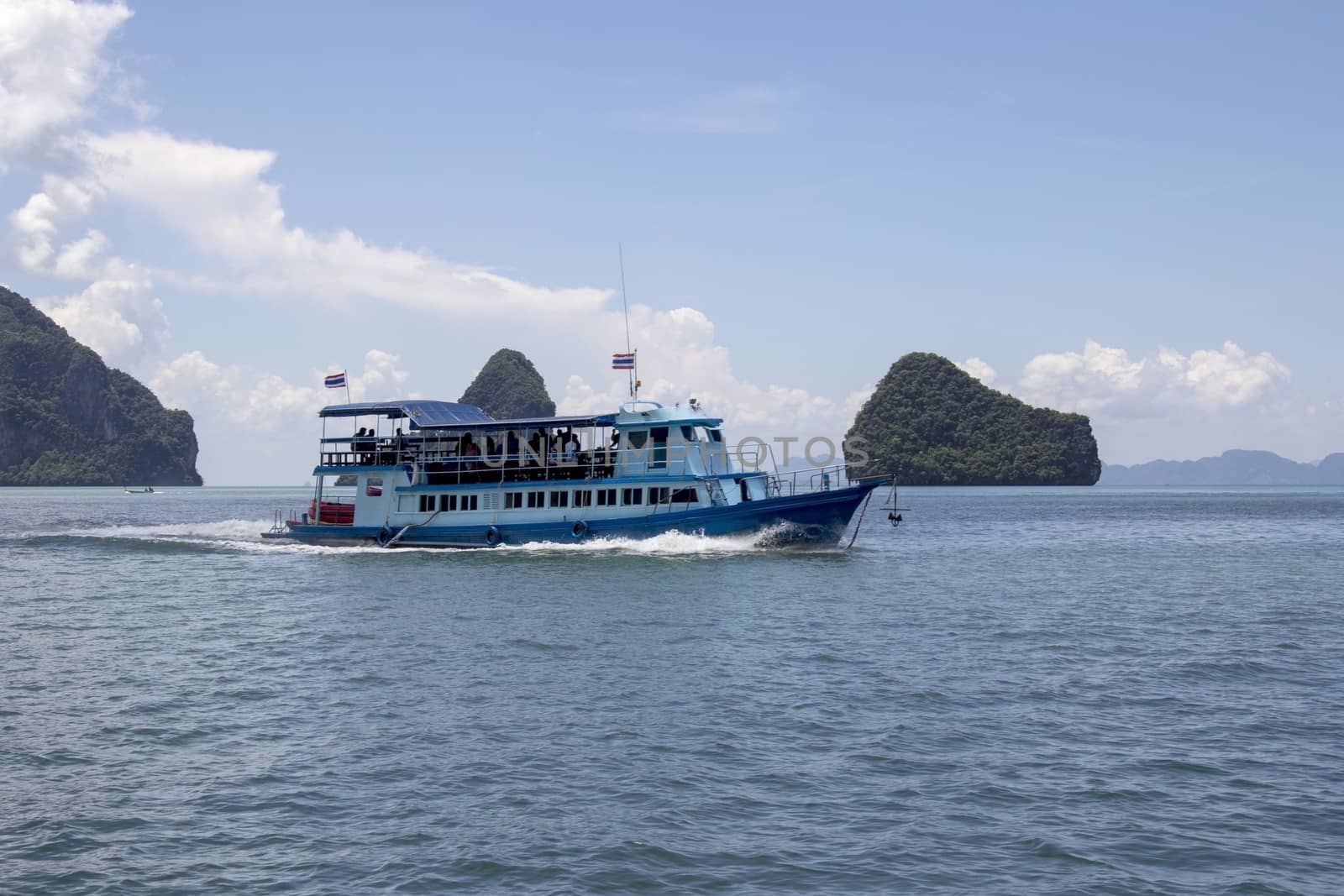Tourist boat in Phang Nga Bay, Thailand