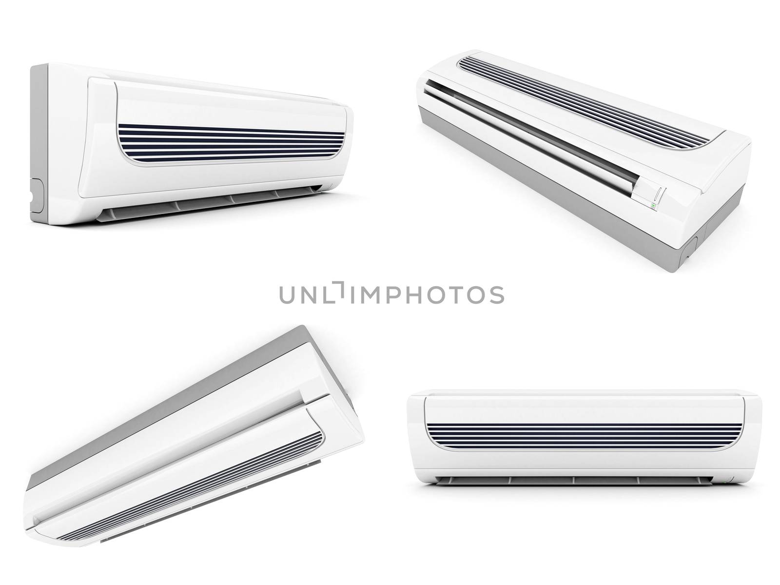 Image of modern air conditioner isolated on a white background