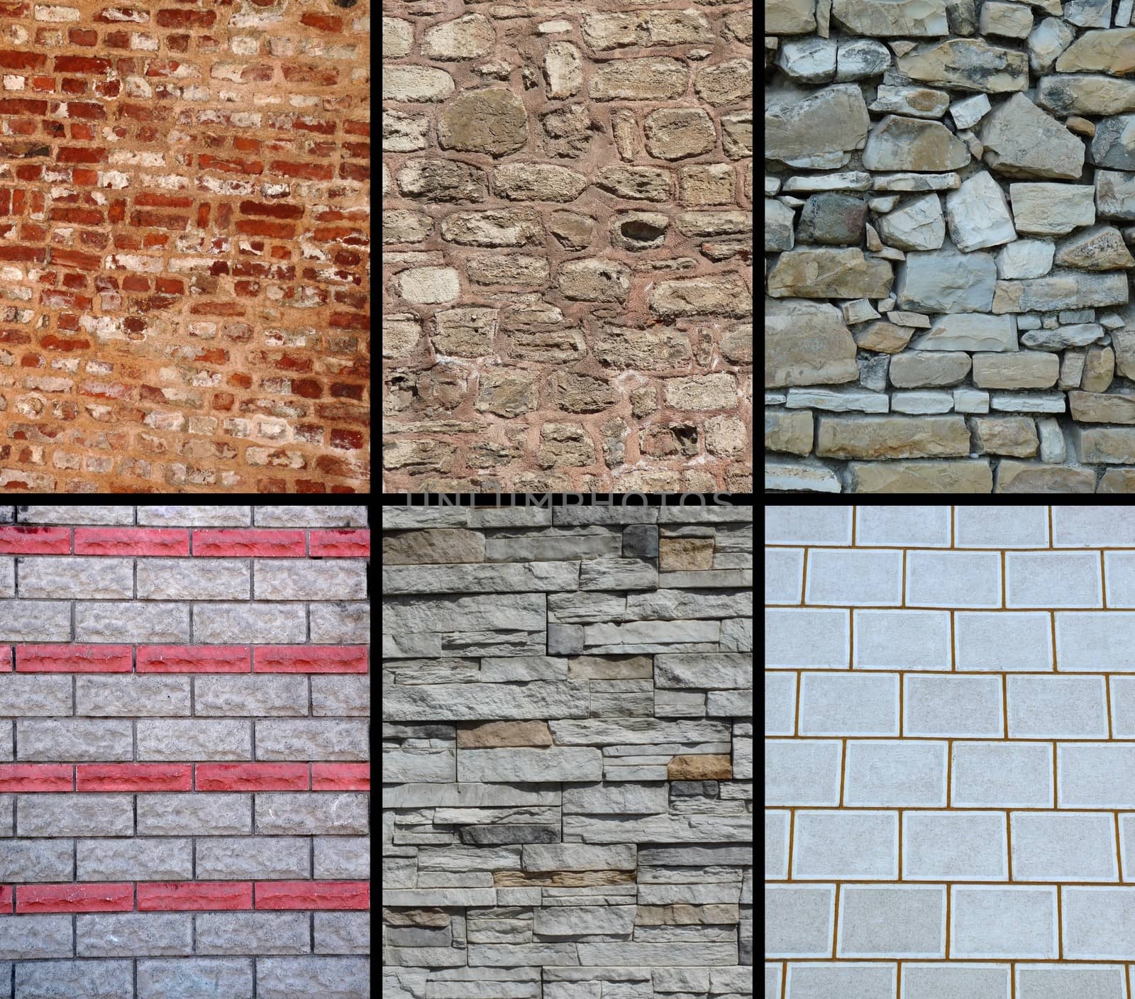 a variety of wall textures
