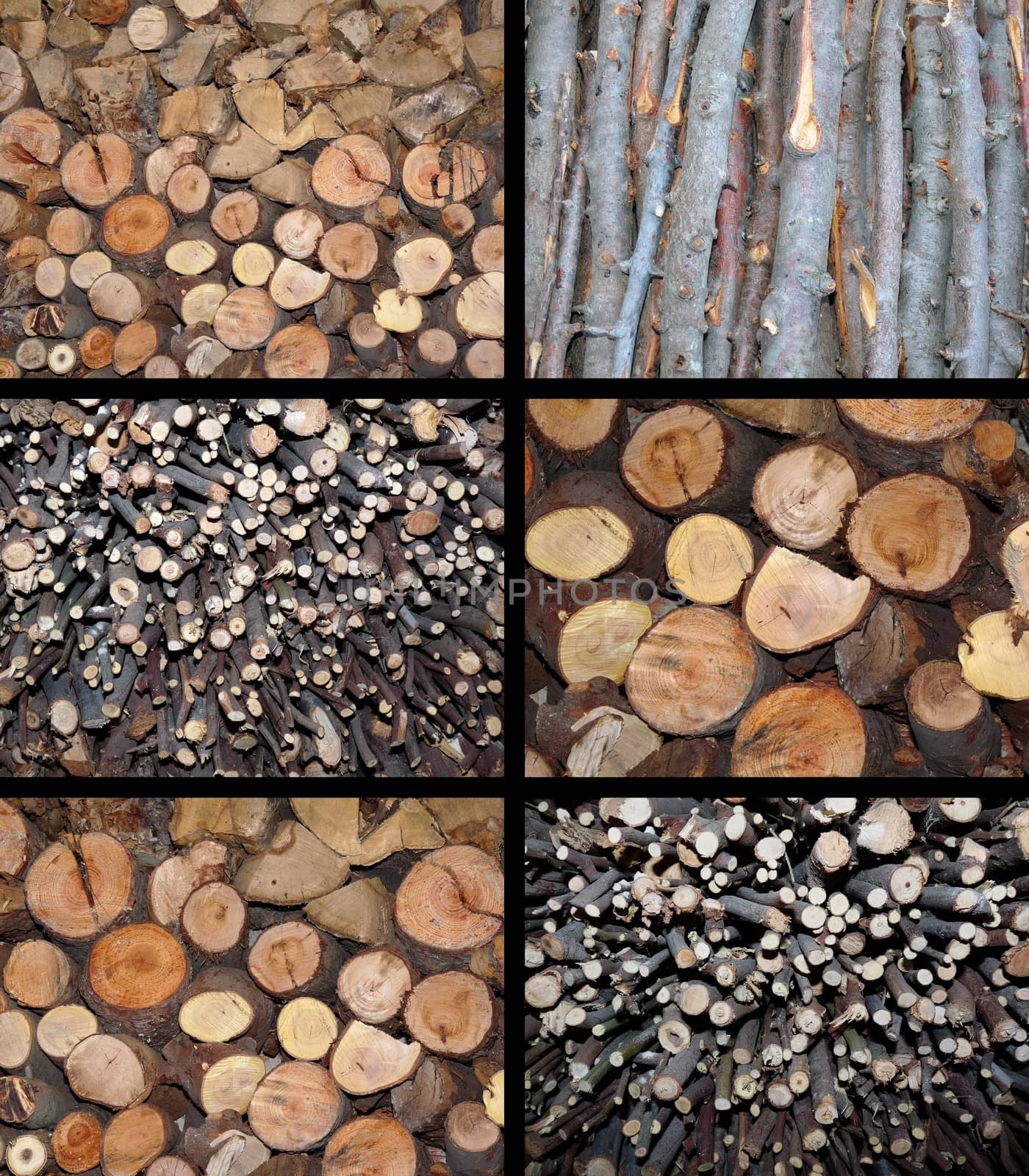 six pieces of wood background image