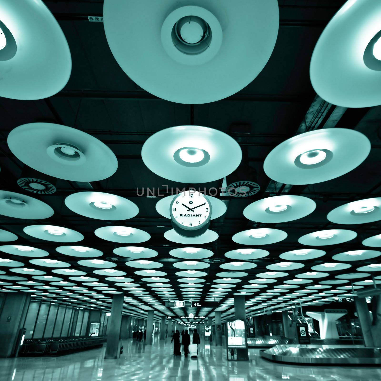 Inside of the Madrid's Barajas airport. by kasto