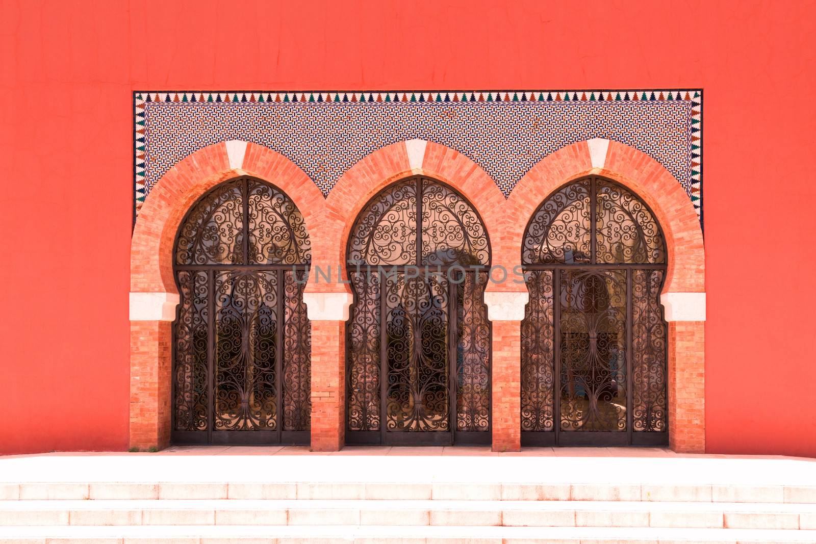 Glass doors at Bil Bil Castle, Benalmadena, Spain by Nobilior