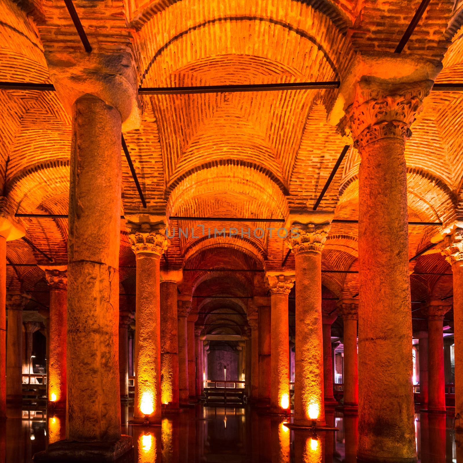 Underground Basilica Cistern, Istanbul, Turkey.  by kasto