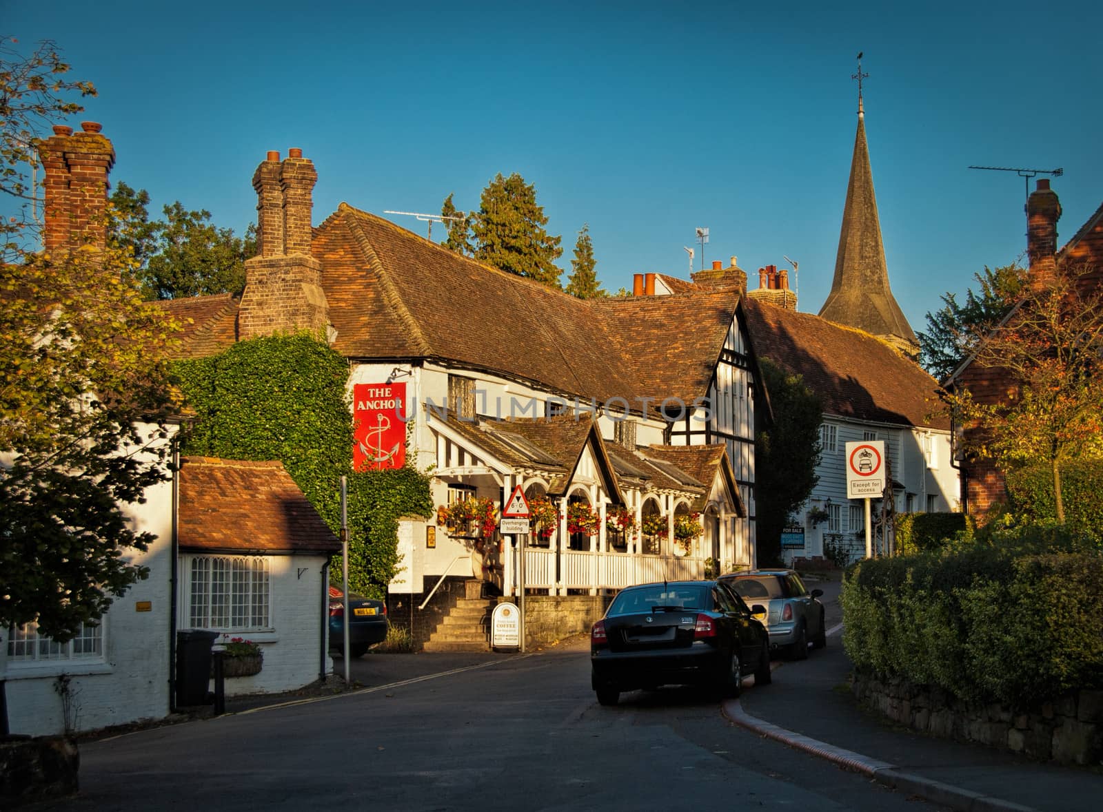 The village of Hartfield in Sussex, at sundown