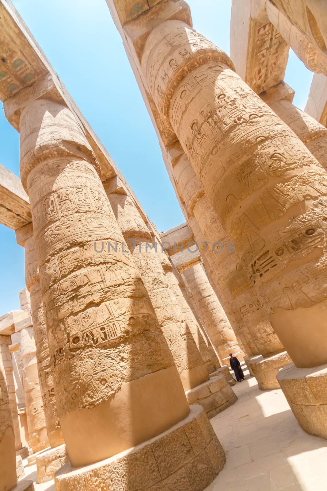 Great Hypostyle Hall and at the Temples of Karnak (ancient Thebes). Luxor, Egypt