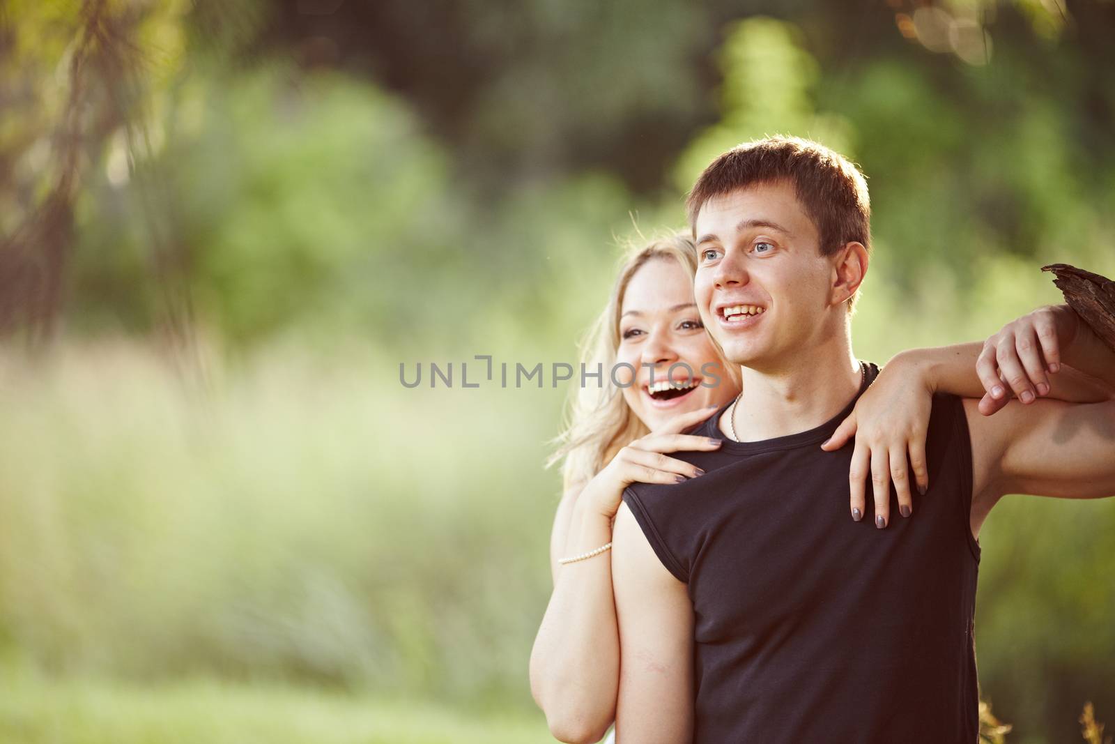 Young couple very surprised