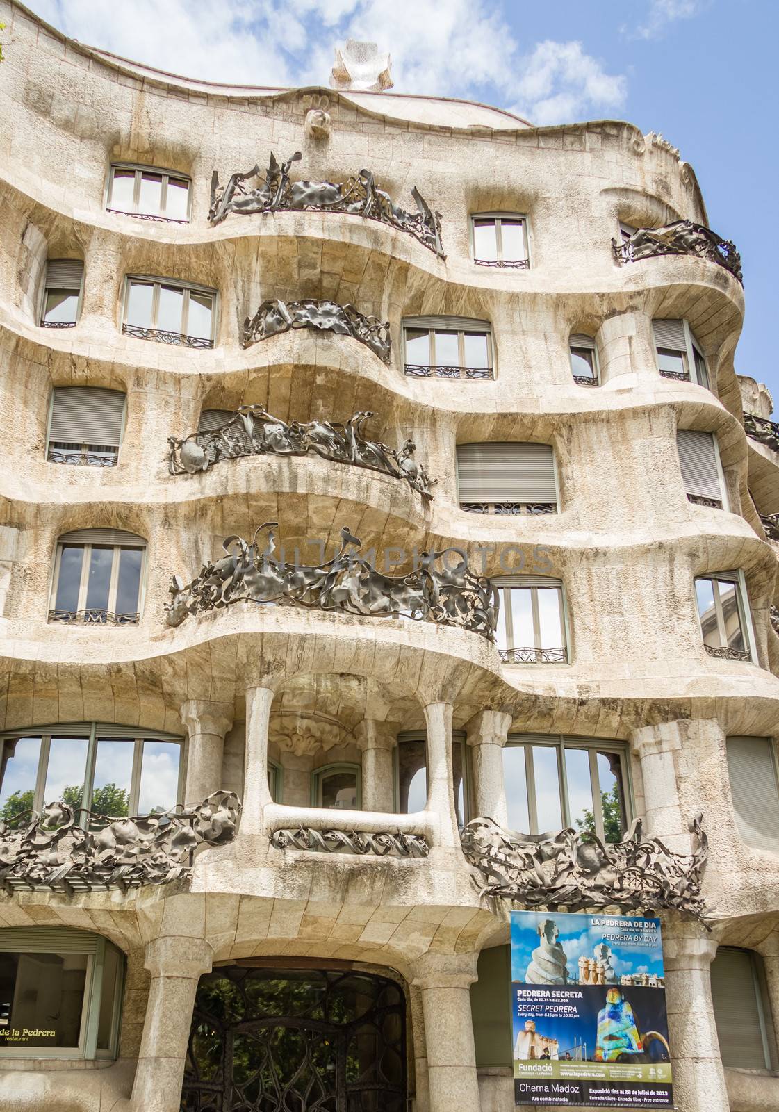 The Casa Mila, better known as La Pedrera, in Barcelona, Spain by doble.d