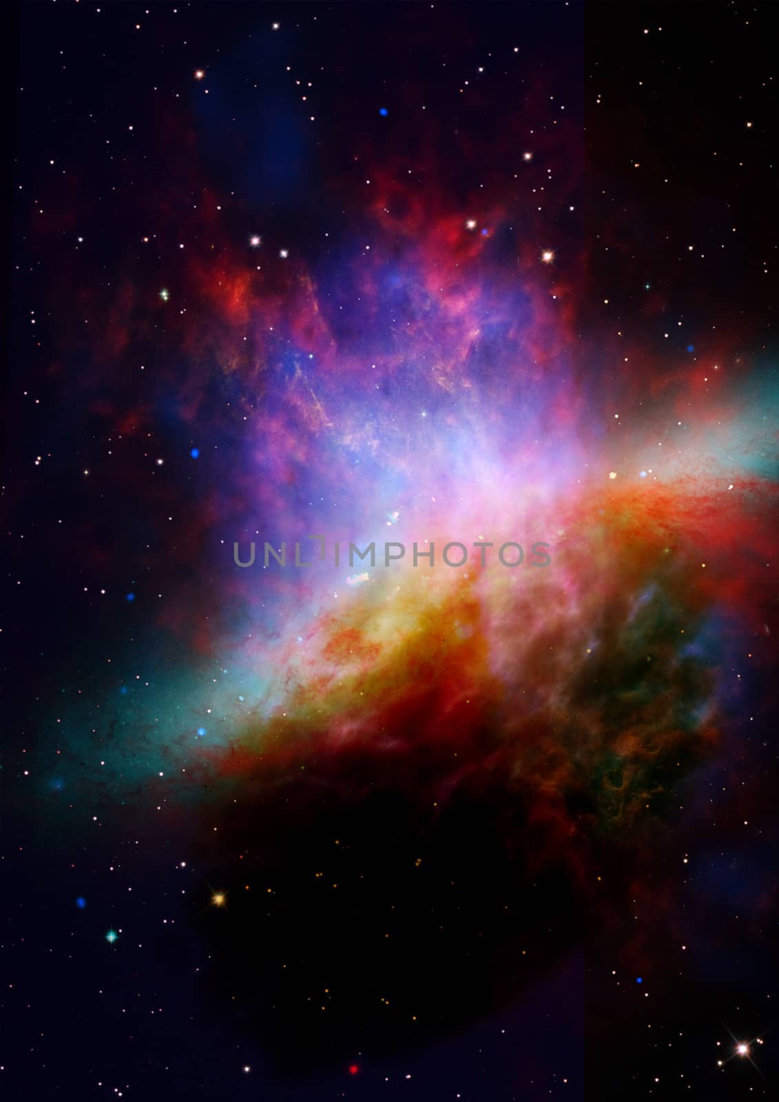 Far being shone nebula and star field against space. "Elements of this image furnished by NASA".