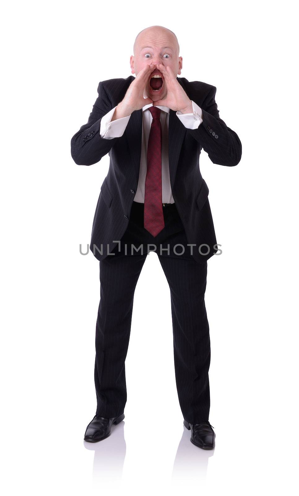 businessman shouting by hyrons