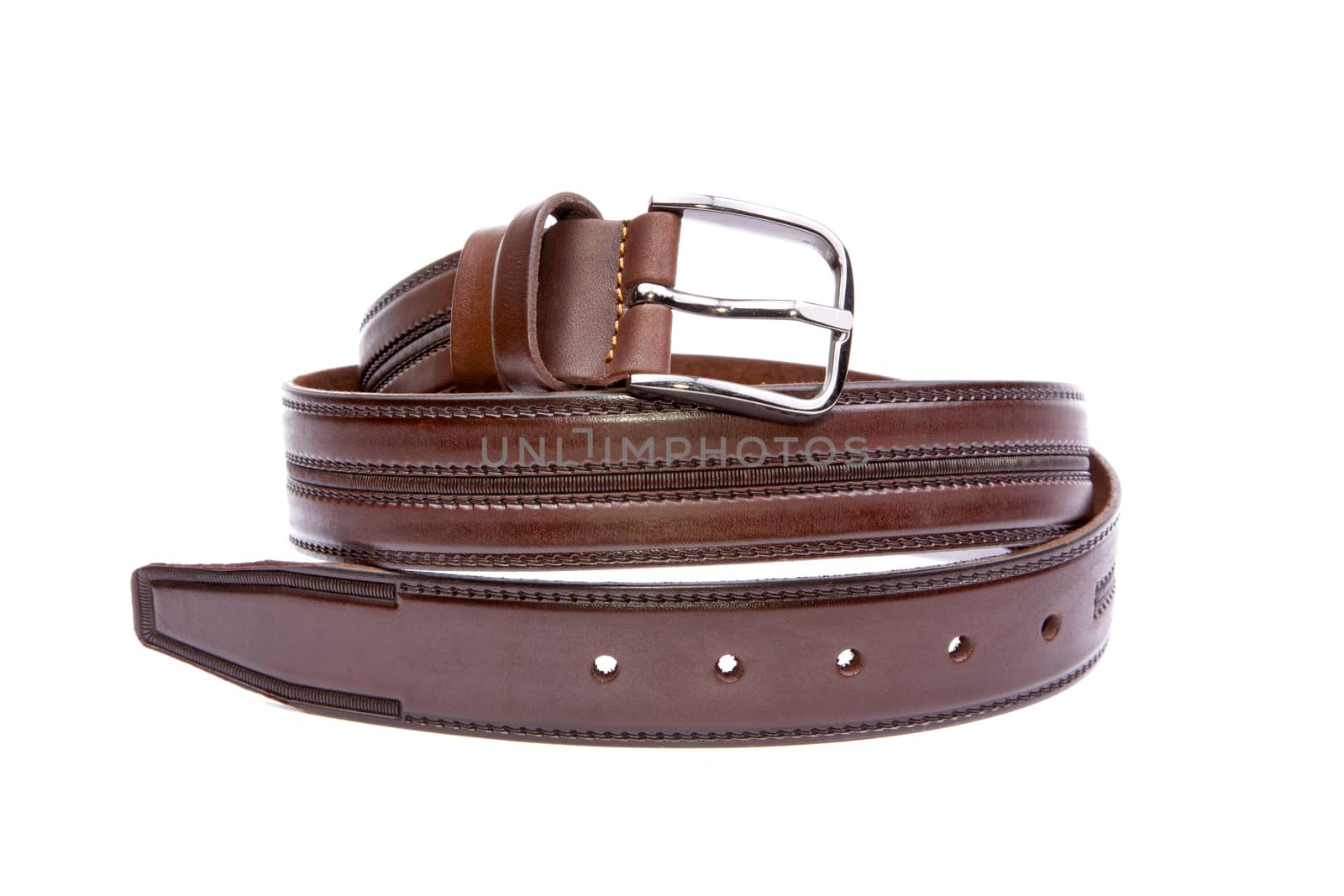 Man's fashion belt isolated on a white background