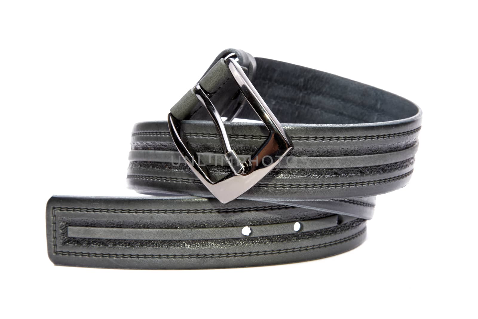 Man's fashion belt isolated on a white background