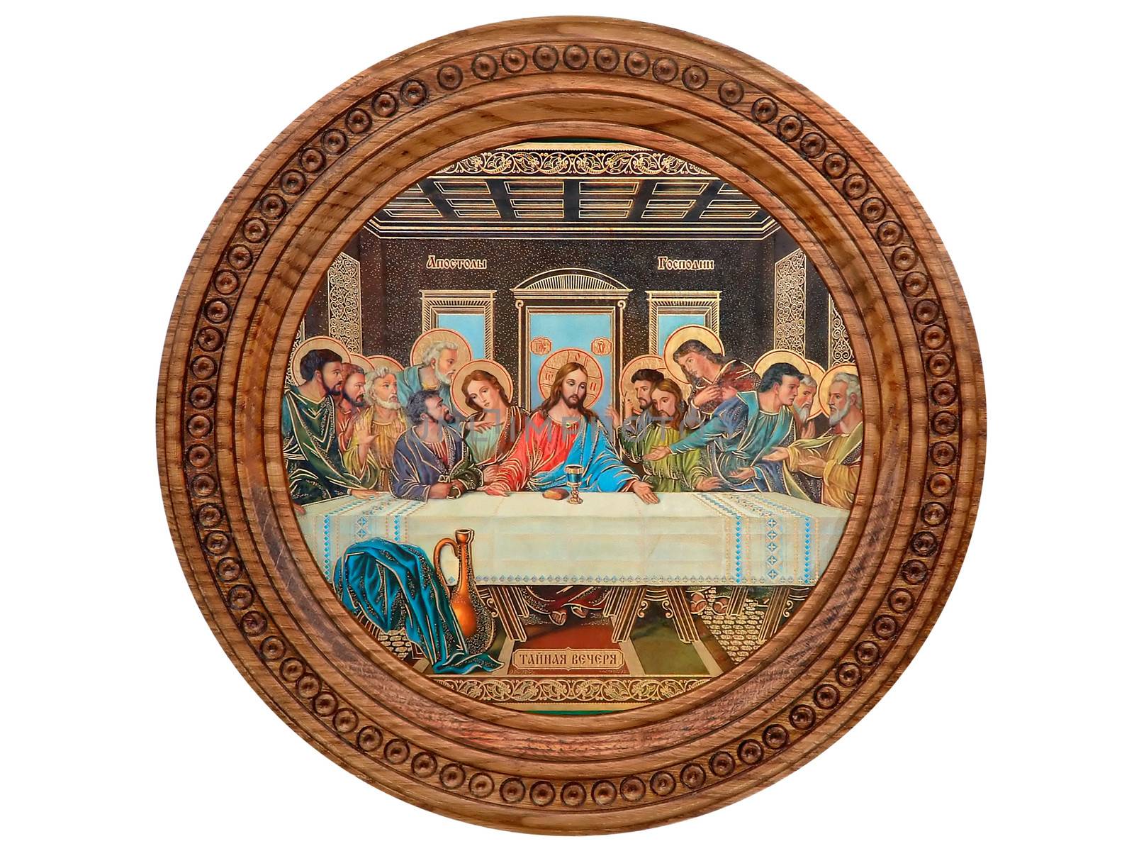Reproduction mural painting by Leonardo da Vinci in the refectory of the Convent of Santa Maria della Grazie