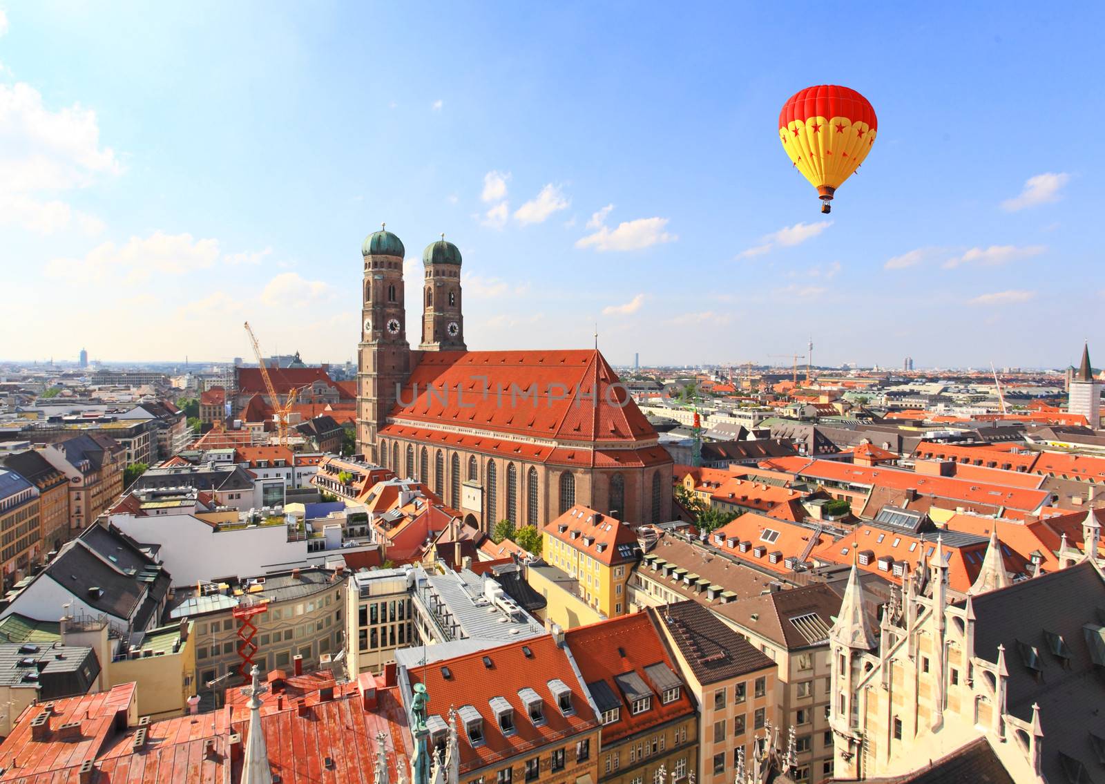 The aerial view of Munich city center by gary718