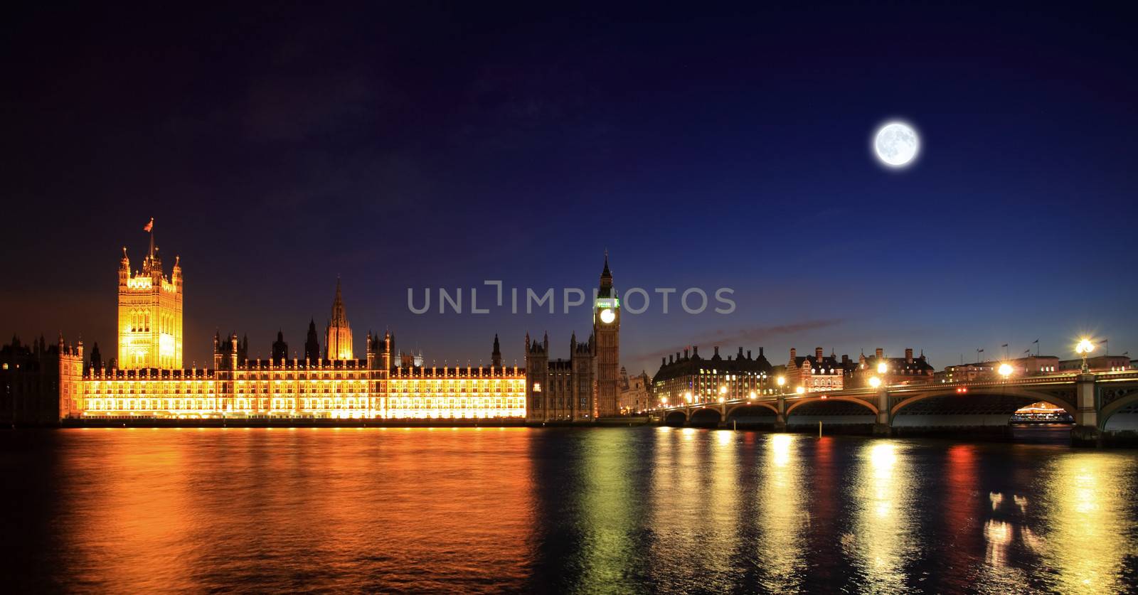 Big Ben and Westminster at night by gary718