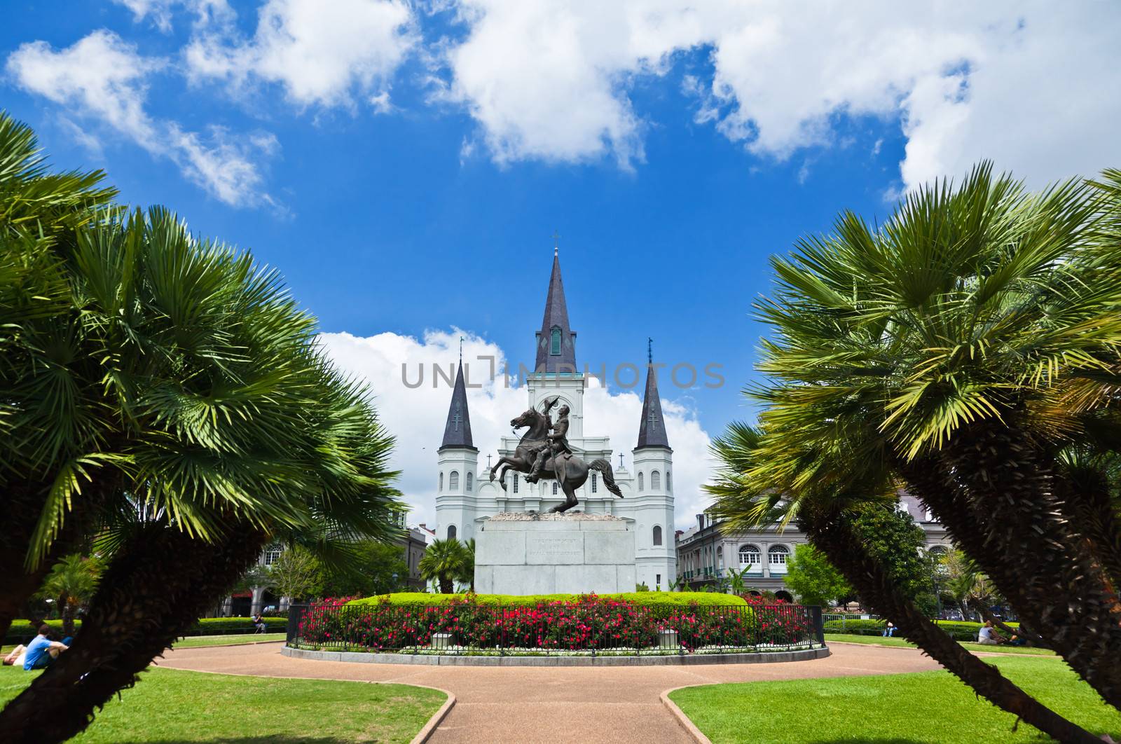 Saint Louis Cathedral and Jackson Square by gary718