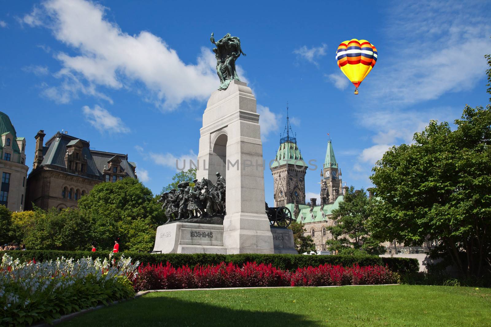 The National War Memorial in downtown Ottawa