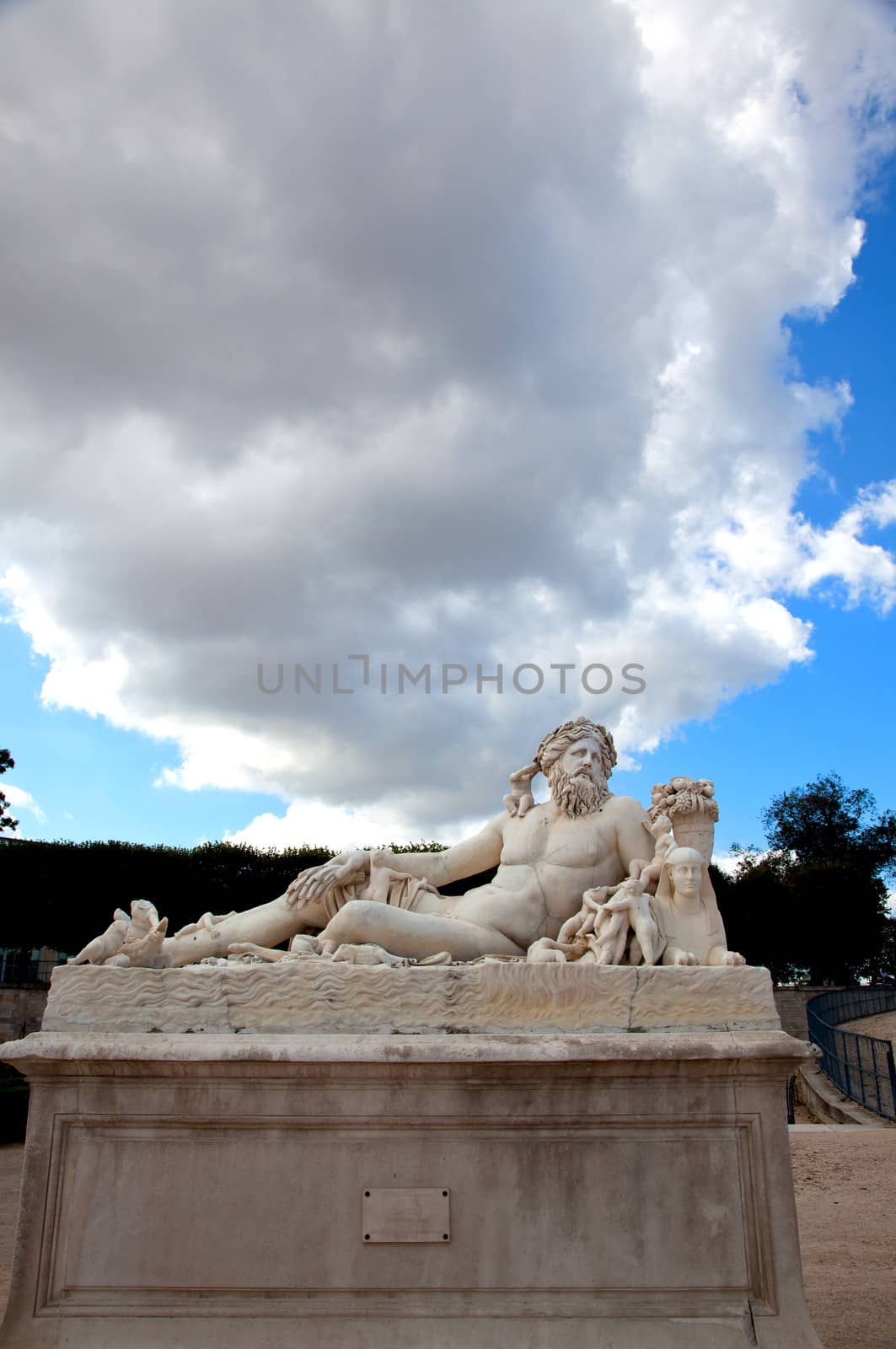 Paris - Statue from Tuileries garden near the Louvre