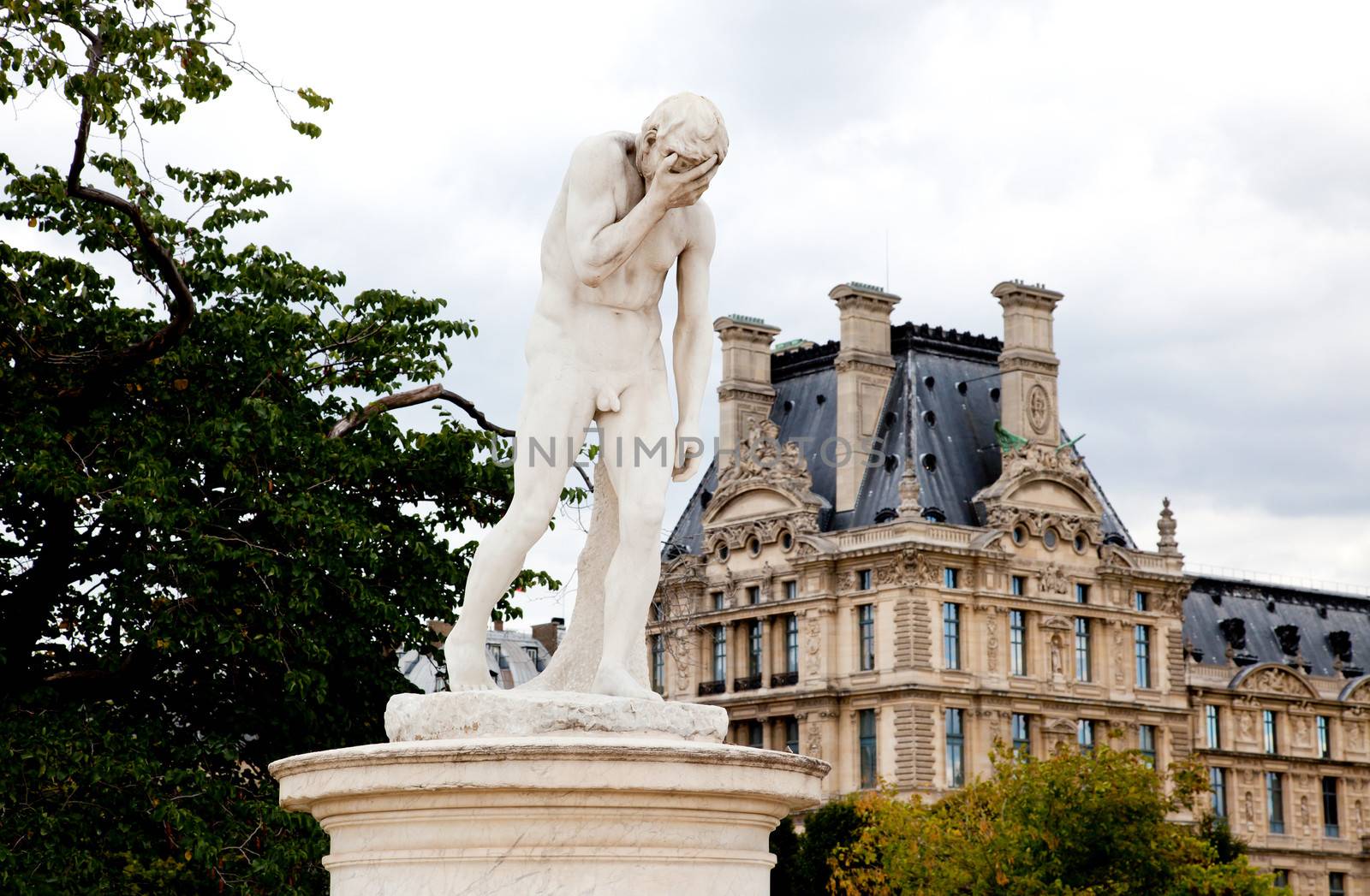 Paris - Statue from Tuileries garden near the Louvre