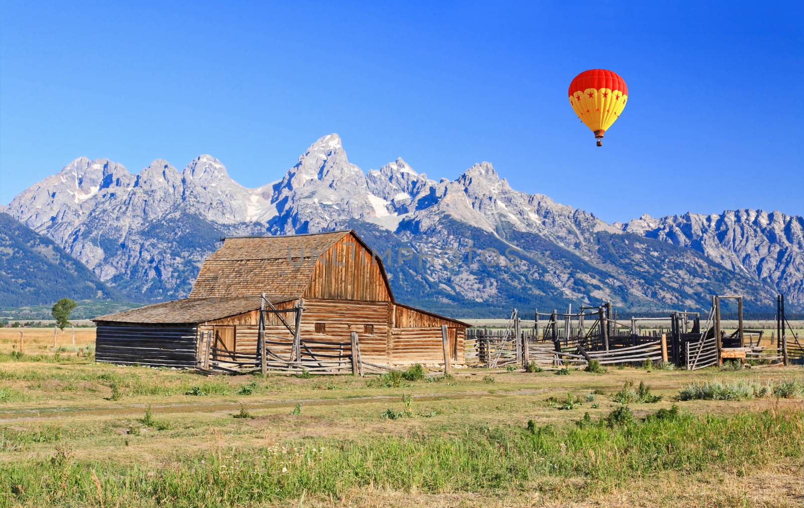 Moulton Barn at Grand Teton National Park in the morning