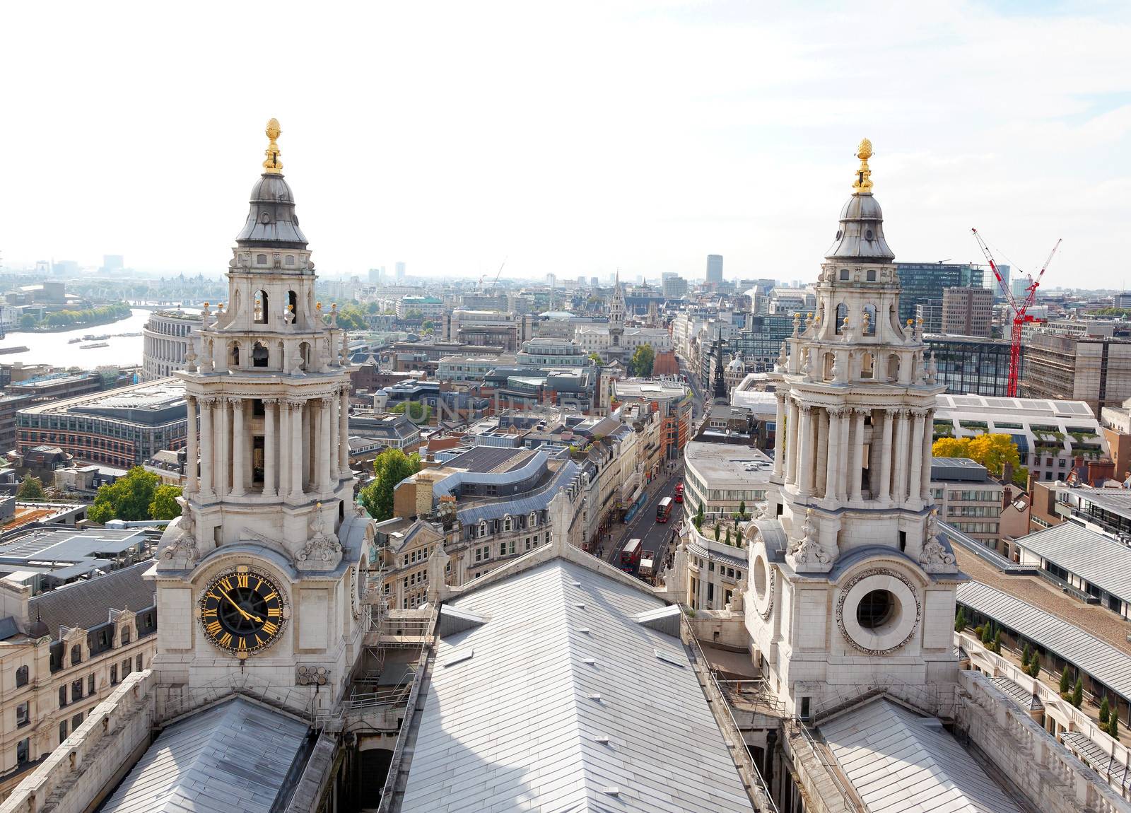 London city view from top of St. Paul Cathedral