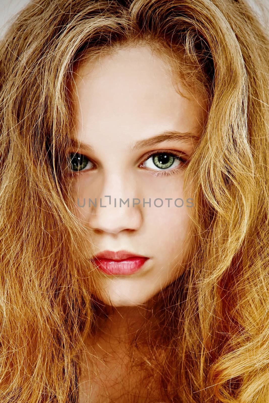 Beautiful Dramatic Portrait of Young Teen Girl