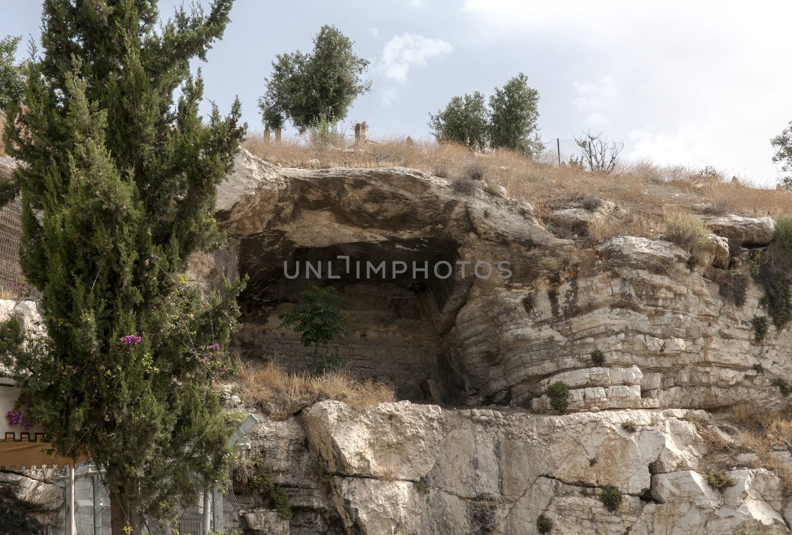 the original mountain Golgotha in Jerusalem weher jesus Chris was crucified