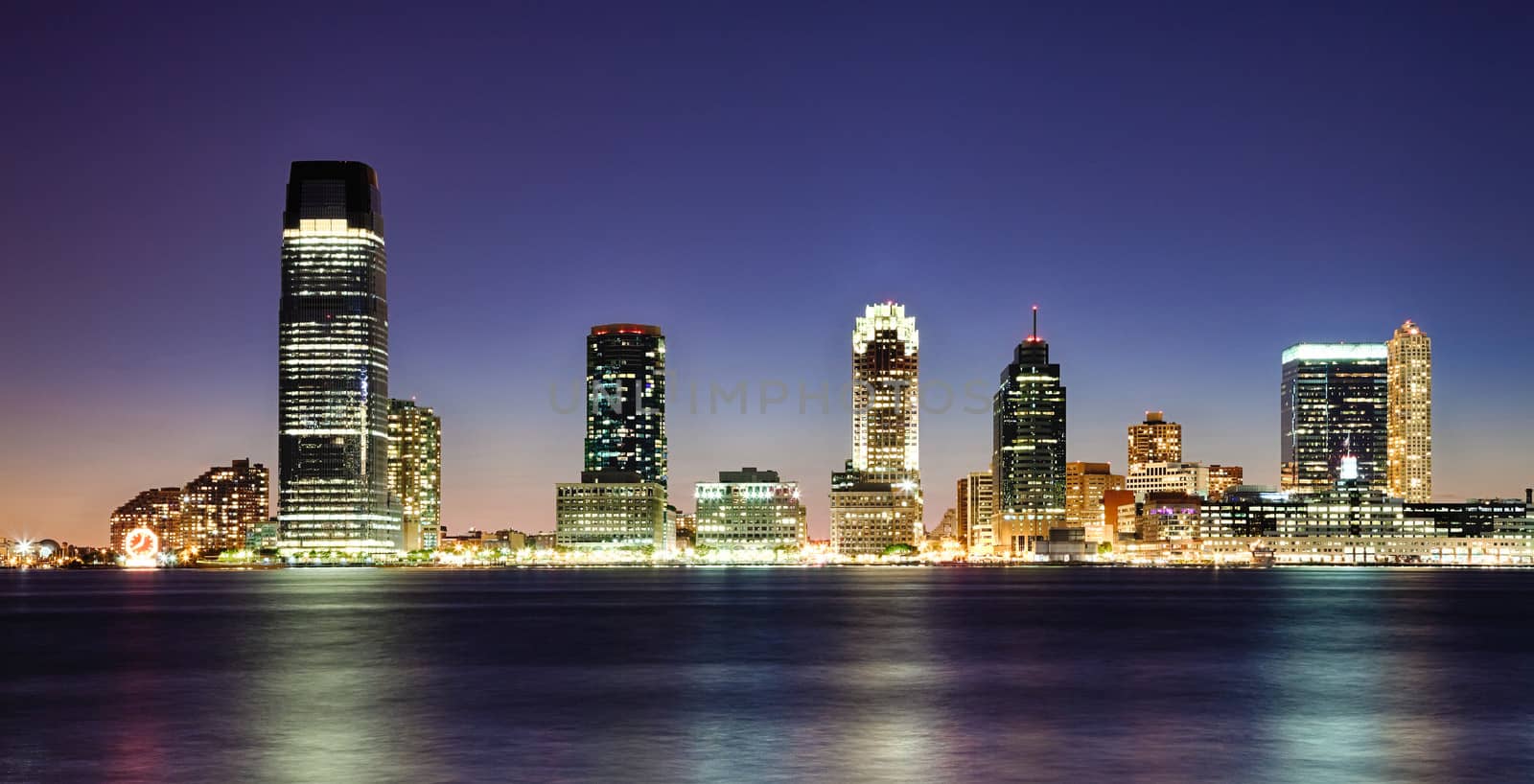 New Jersey and river Hudson in the night