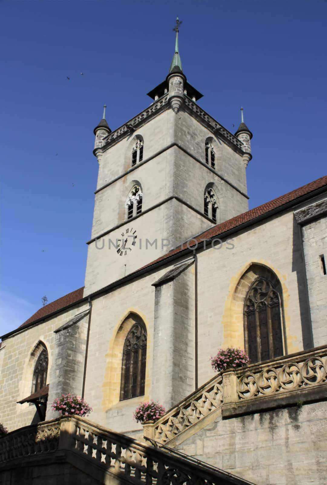 Church at Estavayer-le-Lac, Switzerland. by Elenaphotos21