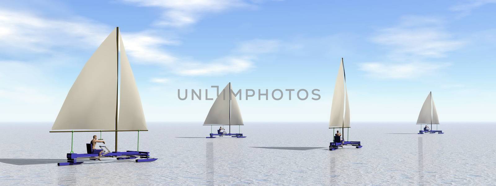 Ice sailing - 3D render by Elenaphotos21